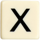 X Letter Tile Cutout